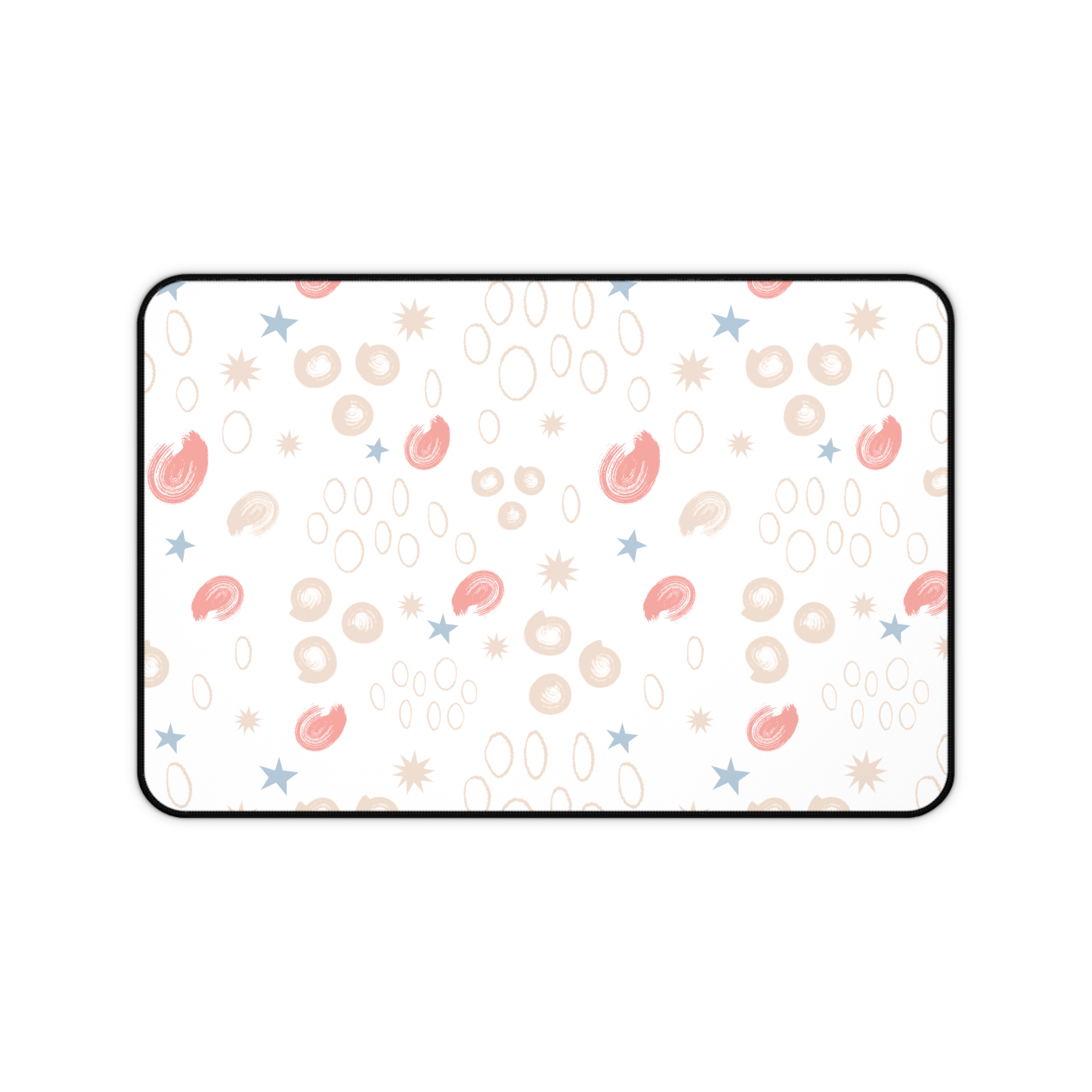 Coral & Blue Doodle Desk Mat Coral & Blue Doodle Desk Mat