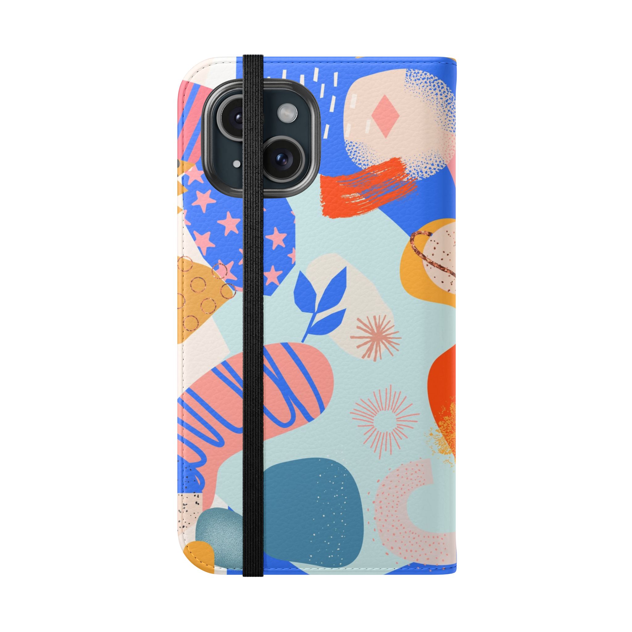 Abstract Colorful Collage Flip Phone Case