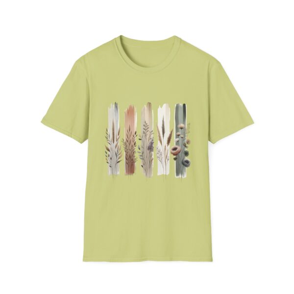 Botanical Brushstroke Neutral Floral Stems T-Shirt
