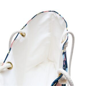 Navy Abstract Floral Weekender Travel Bag