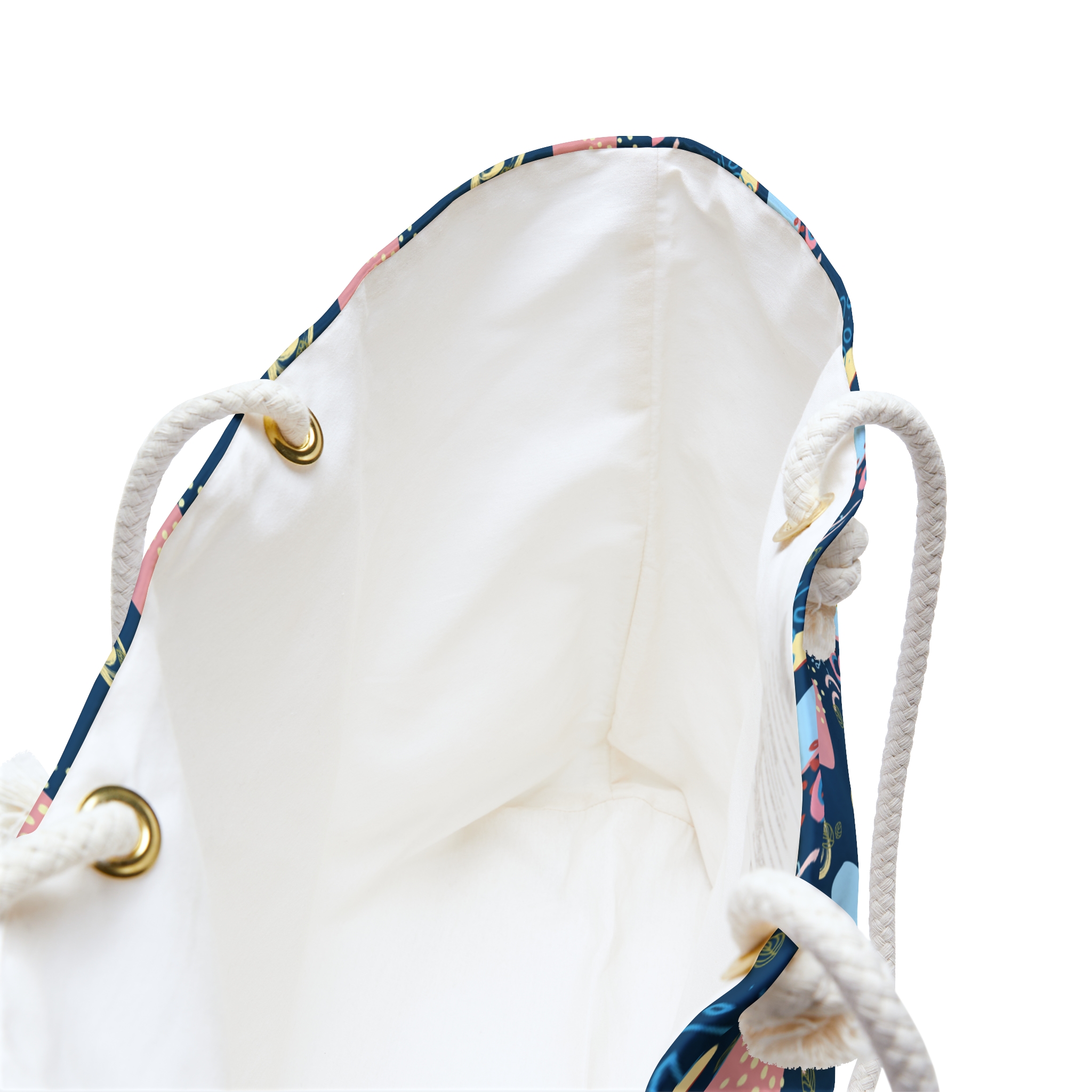 Navy Abstract Floral Weekender Travel Bag