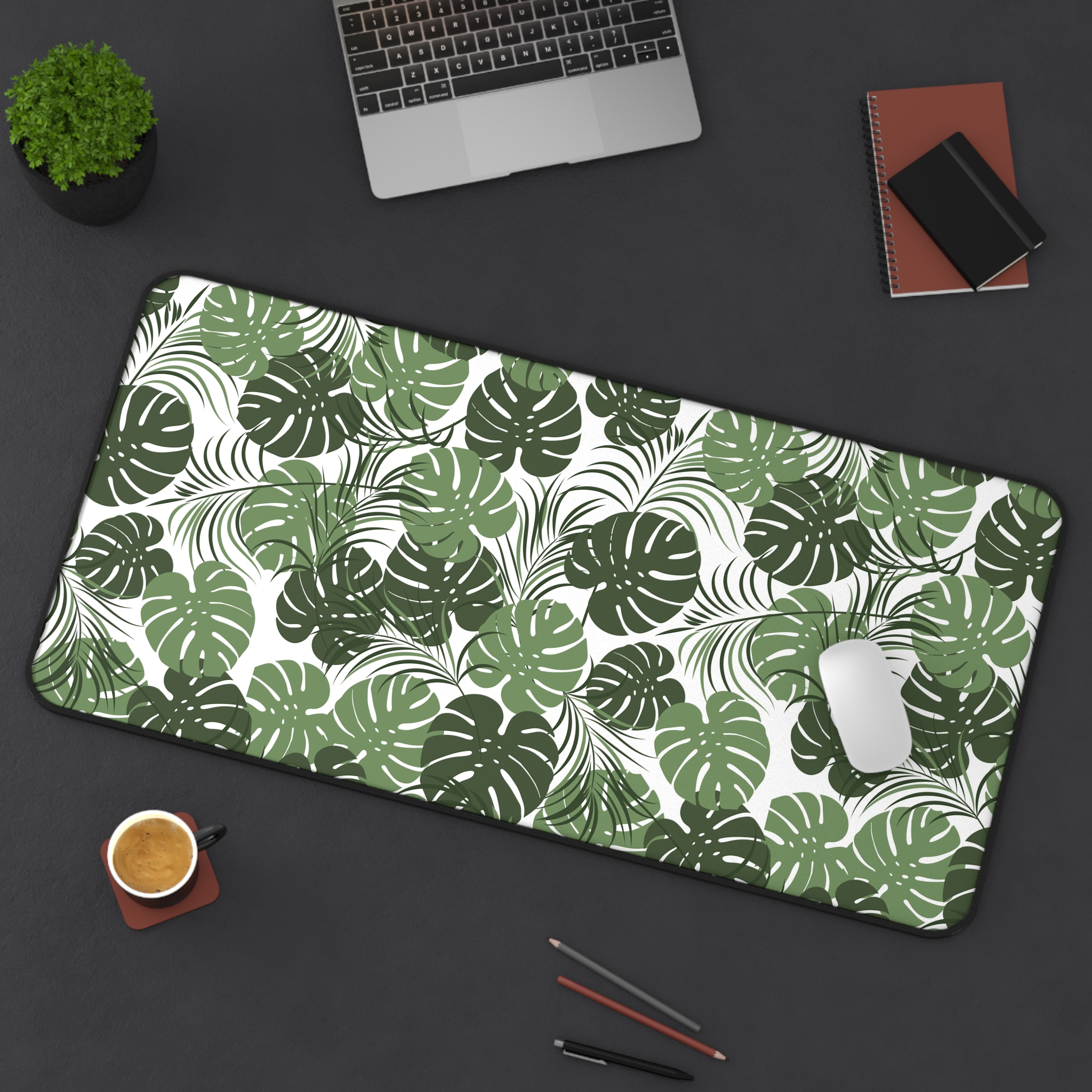 Tropical Monstera Office Desk Mat