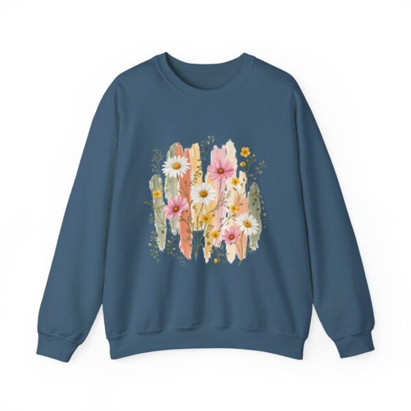 Pastel Wildflower Bouquet Watercolor Crewneck Sweatshirt