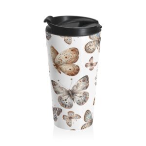 Butterfly Pattern Travel Stainless Steel Insulated Tumbler