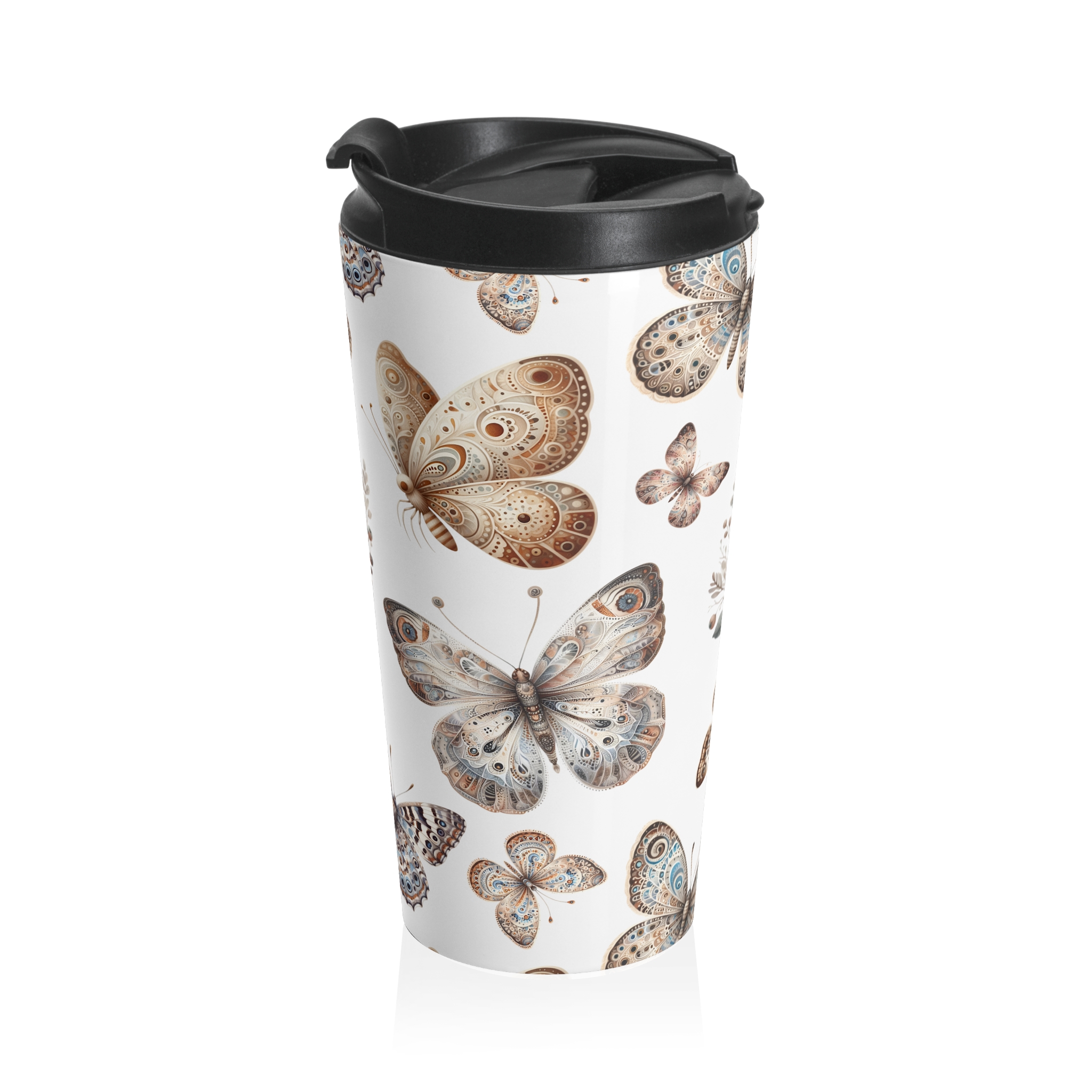 Butterfly Pattern Travel Stainless Steel Insulated Tumbler