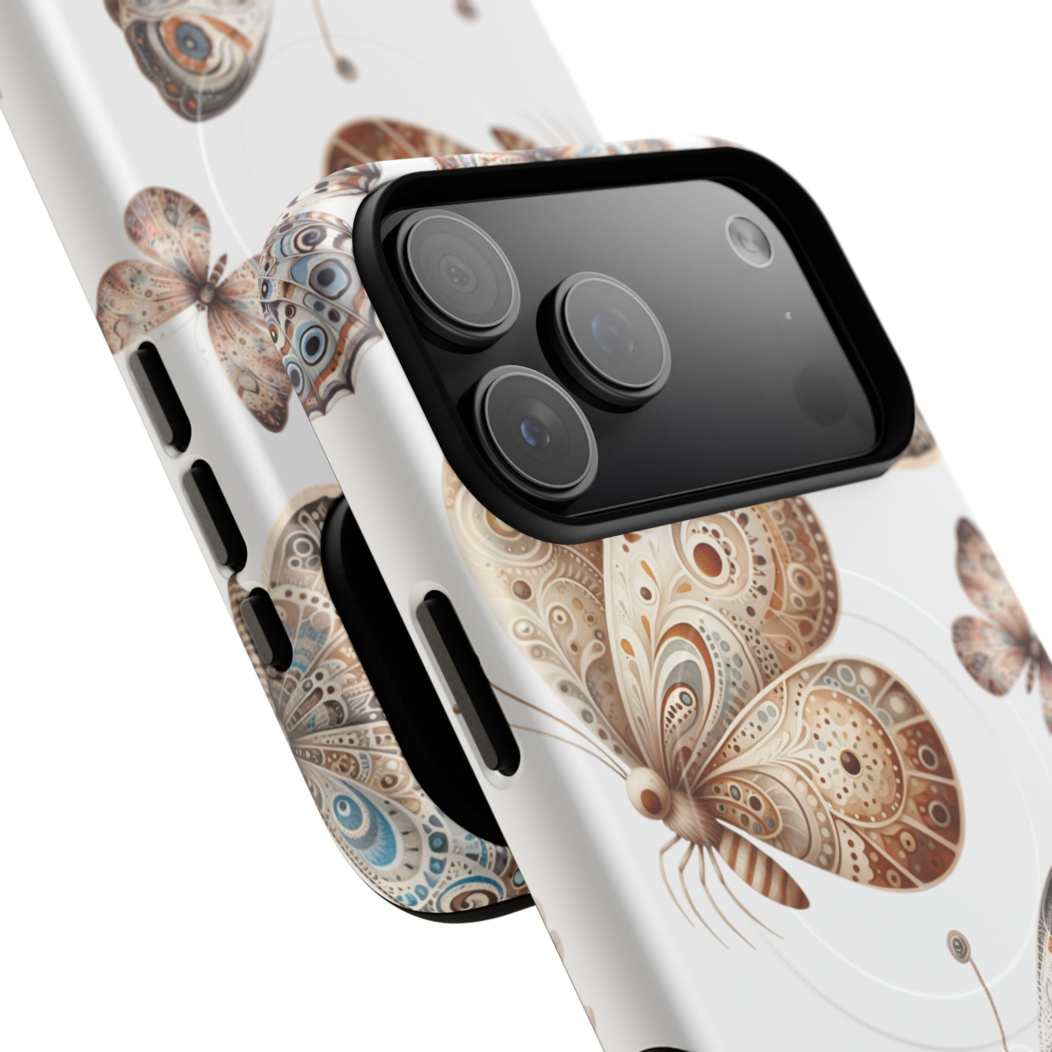 Butterfly Floral Tough Magnetic iPhone Case