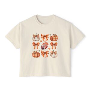Fall Pumpkin & Bow Boxy T-Shirt