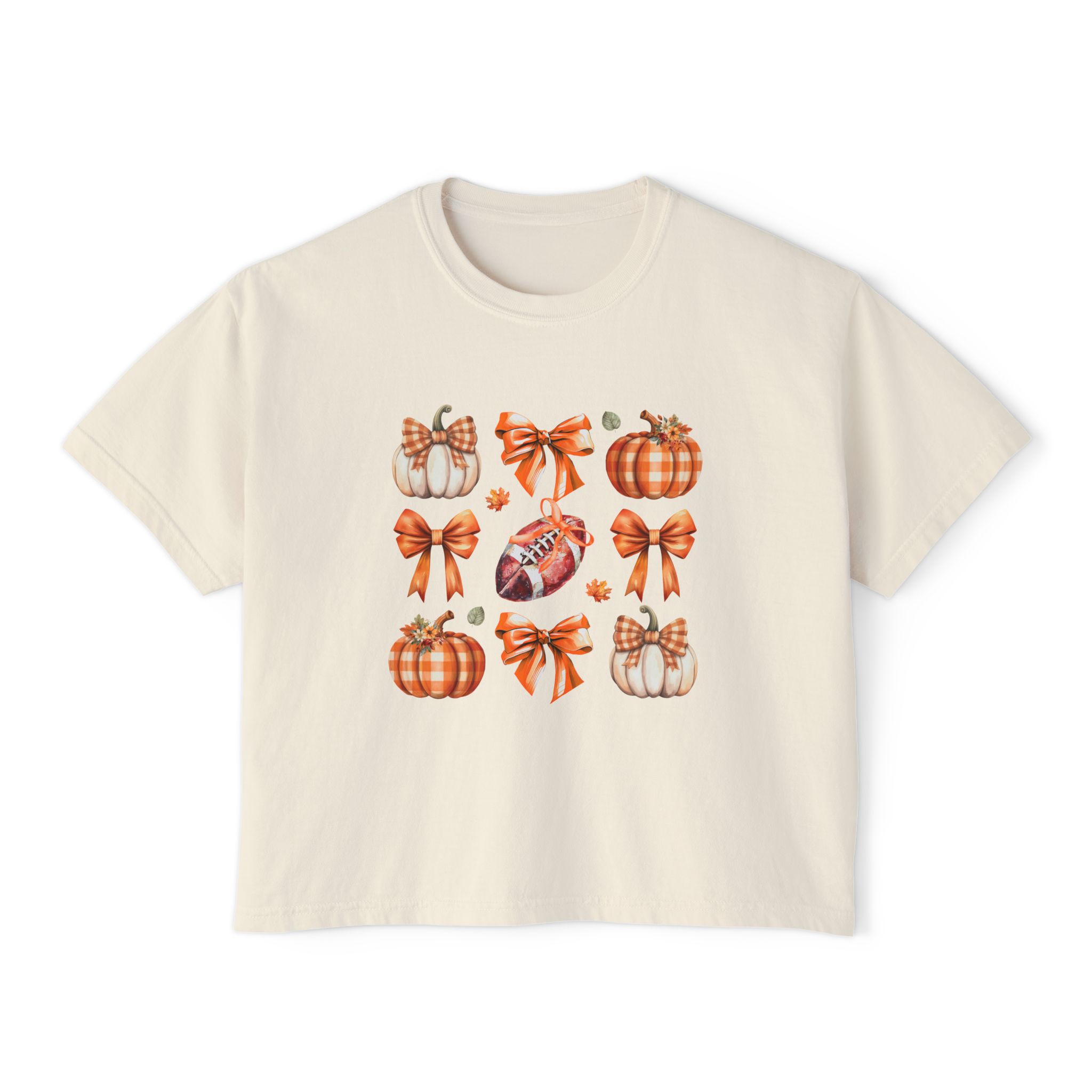 Fall Pumpkin & Bow Boxy T-Shirt Fall Pumpkin & Bow Boxy T-Shirt