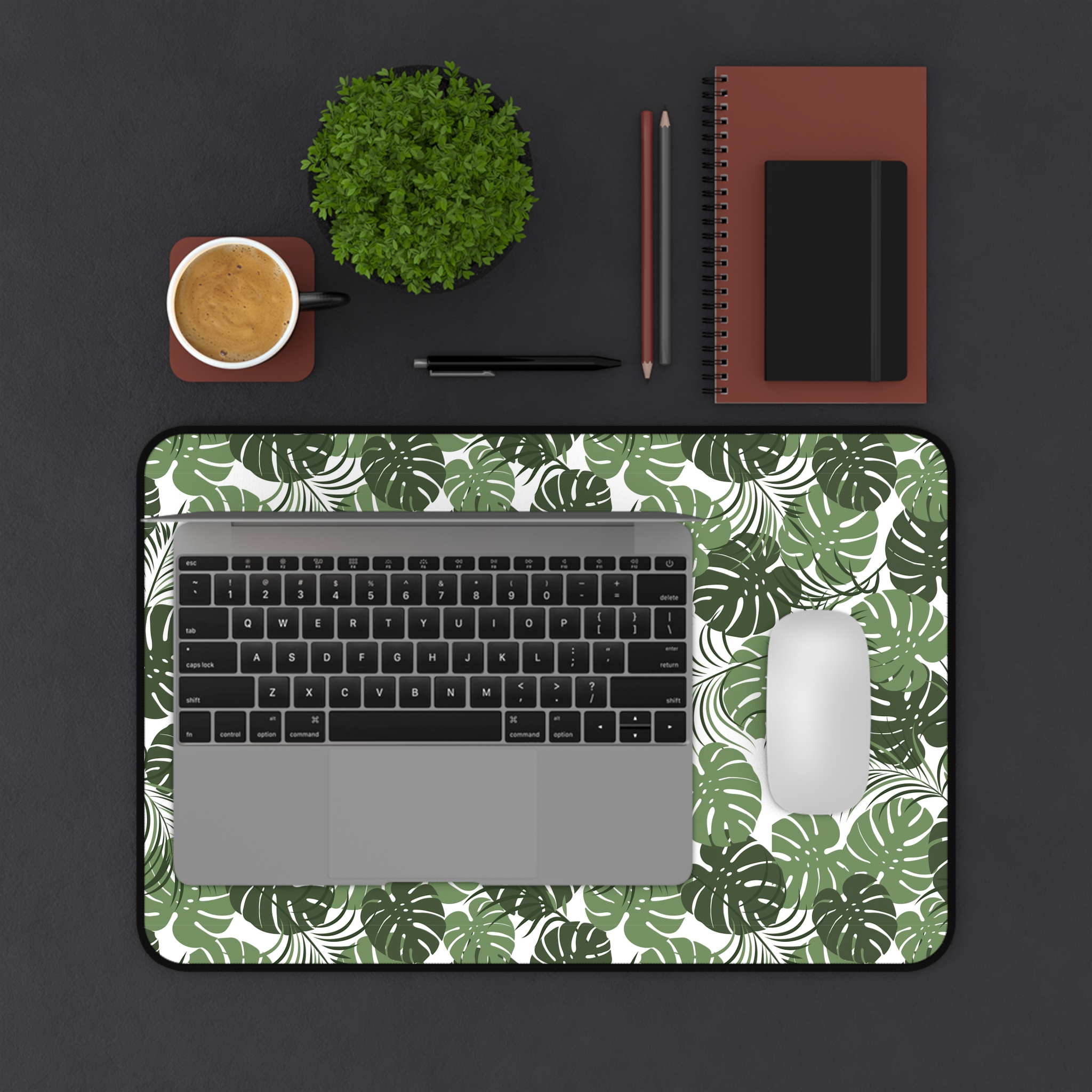 Tropical Monstera Office Desk Mat