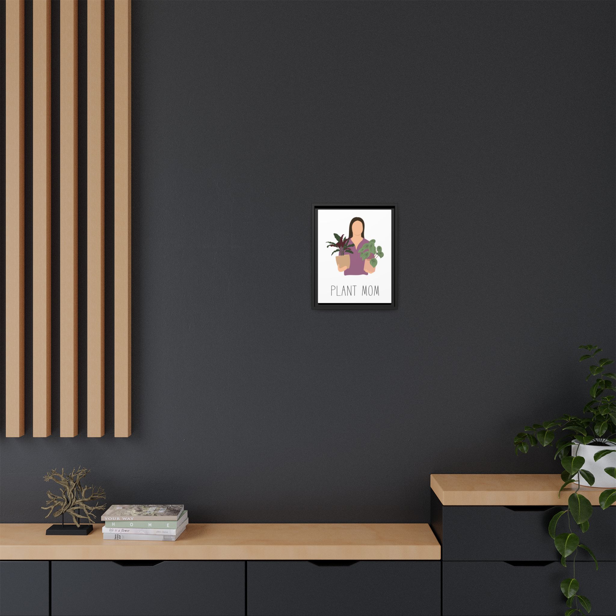 Plant Mom Framed Canvas Print