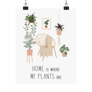 “Home Is Where My Plants Are” Wall Art Poster