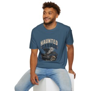 Vintage Skull & Classic Car Haunted Garage T‑Shirt