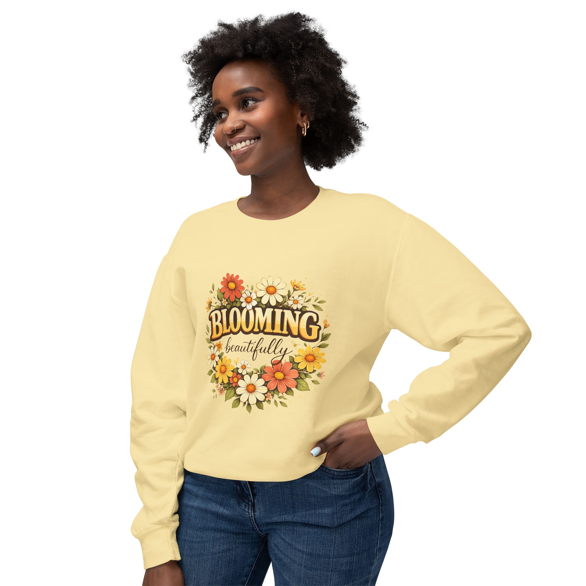“Blooming Beautiful” Floral Crewneck Sweatshirt