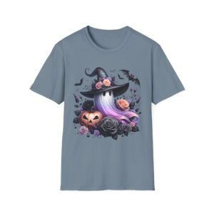 Cute Floral Witchy Ghost Hat T-Shirt