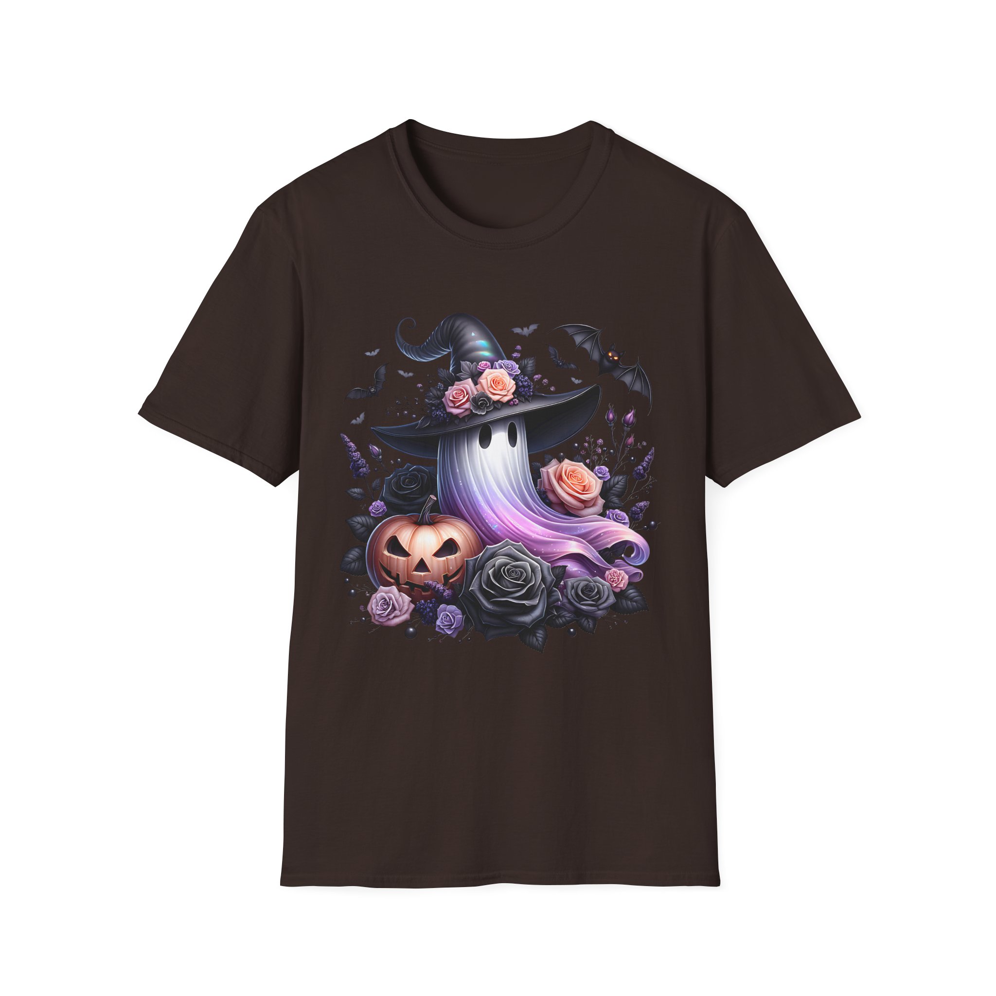 Cute Floral Witchy Ghost Hat T-Shirt