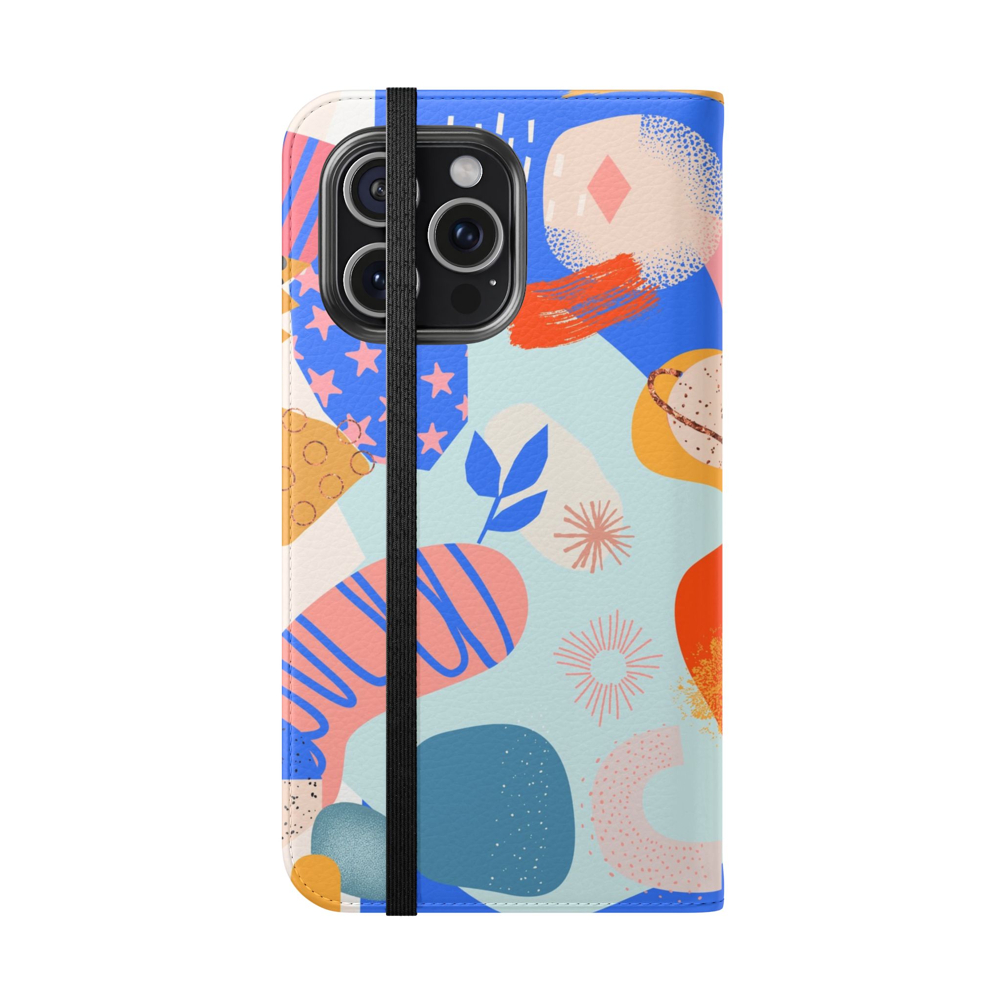 Abstract Colorful Collage Flip Phone Case