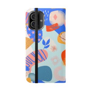 Abstract Colorful Collage Flip Phone Case