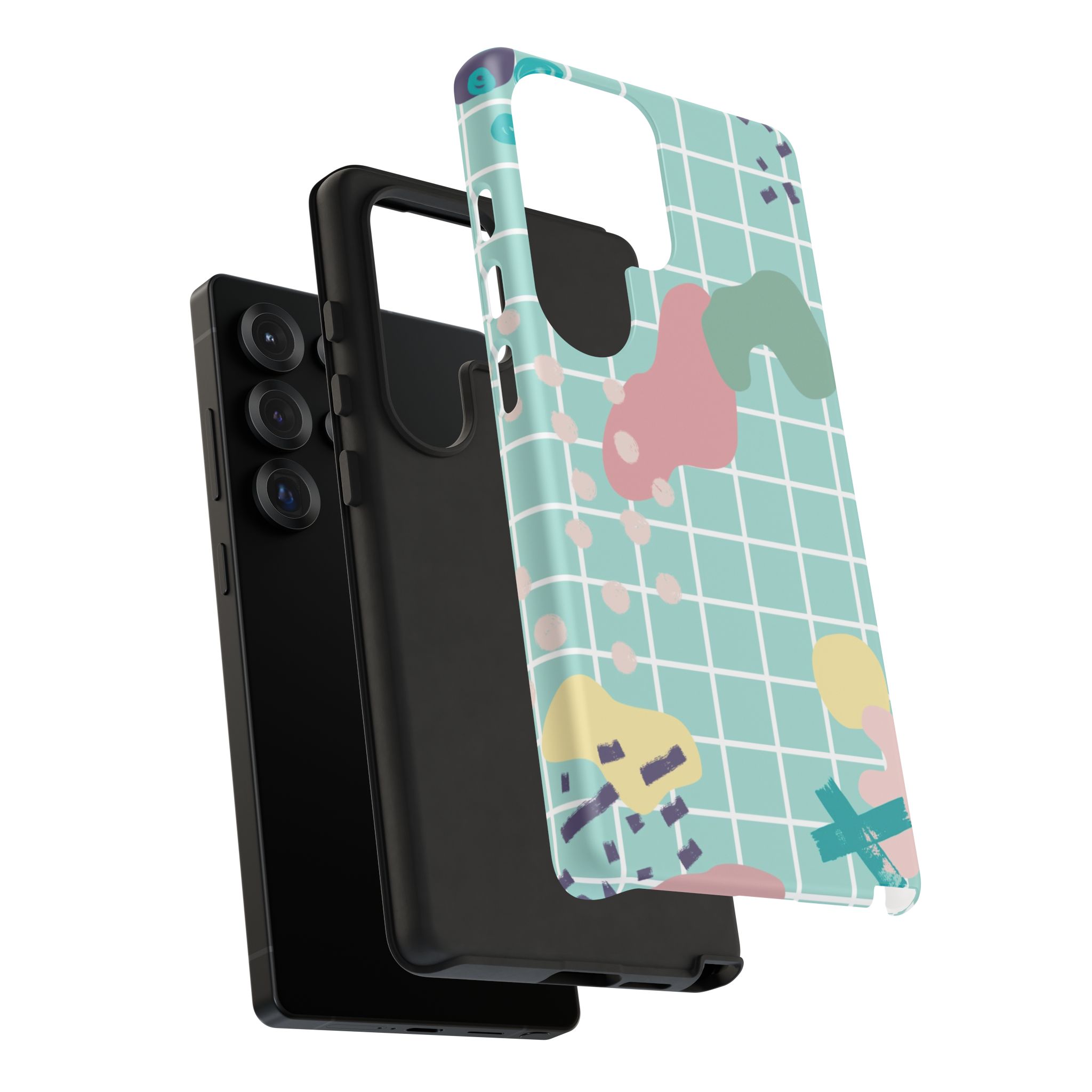 Pastel Abstract Grid Tough Phone Case