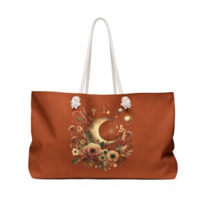 Celestial Moon Floral Weekender Travel Bag