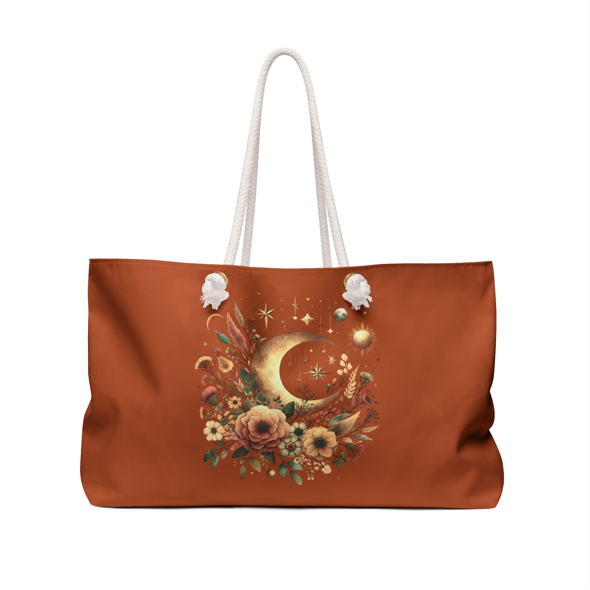 Celestial Moon Floral Weekender Travel Bag