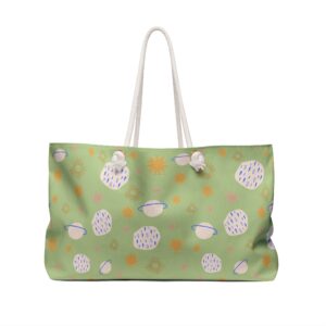 Green Planet Print Weekender Travel Bag
