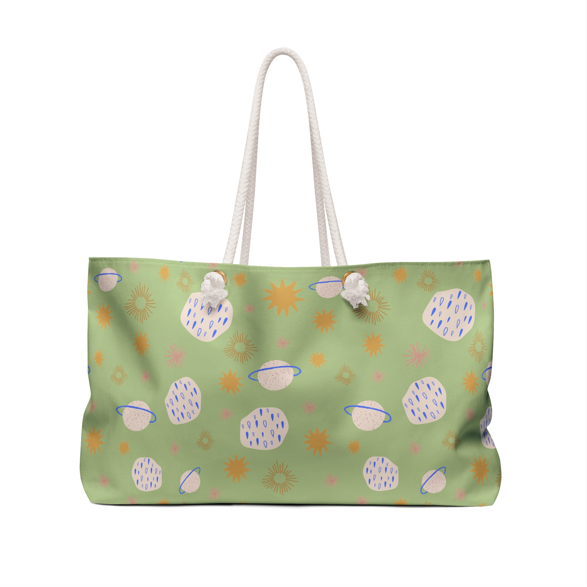 Green Planet Print Weekender Travel Bag
