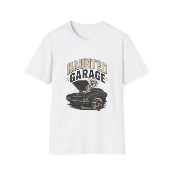 Vintage Skull & Classic Car Haunted Garage T‑Shirt