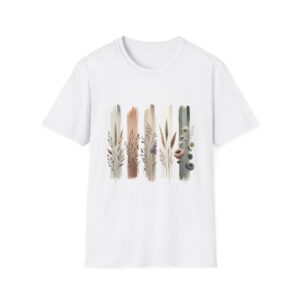Botanical Brushstroke Neutral Floral Stems T-Shirt