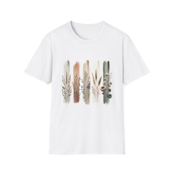 Botanical Brushstroke Neutral Floral Stems T-Shirt