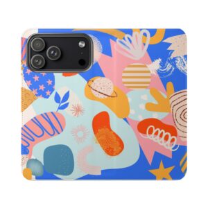 Abstract Colorful Collage Flip Phone Case
