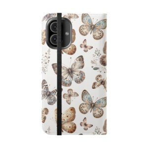 Butterfly Watercolor Flip Phone Case with Card Slots