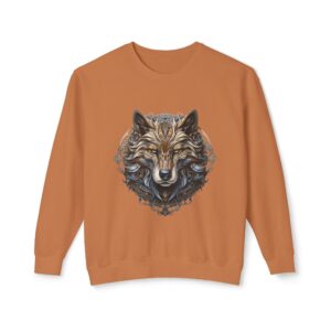 Tribal Wolf Head Crewneck Sweatshirt
