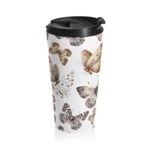 Butterfly Pattern Travel Stainless Steel Insulated Tumbler
