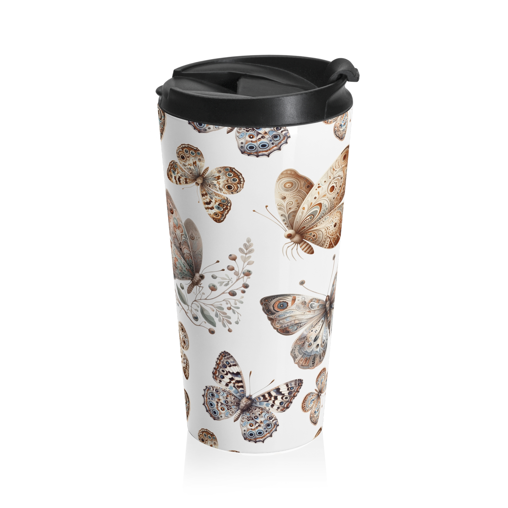 Butterfly Pattern Travel Stainless Steel Insulated Tumbler