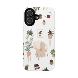 Botanical Plant Pattern Tough Magnetic Phone Case