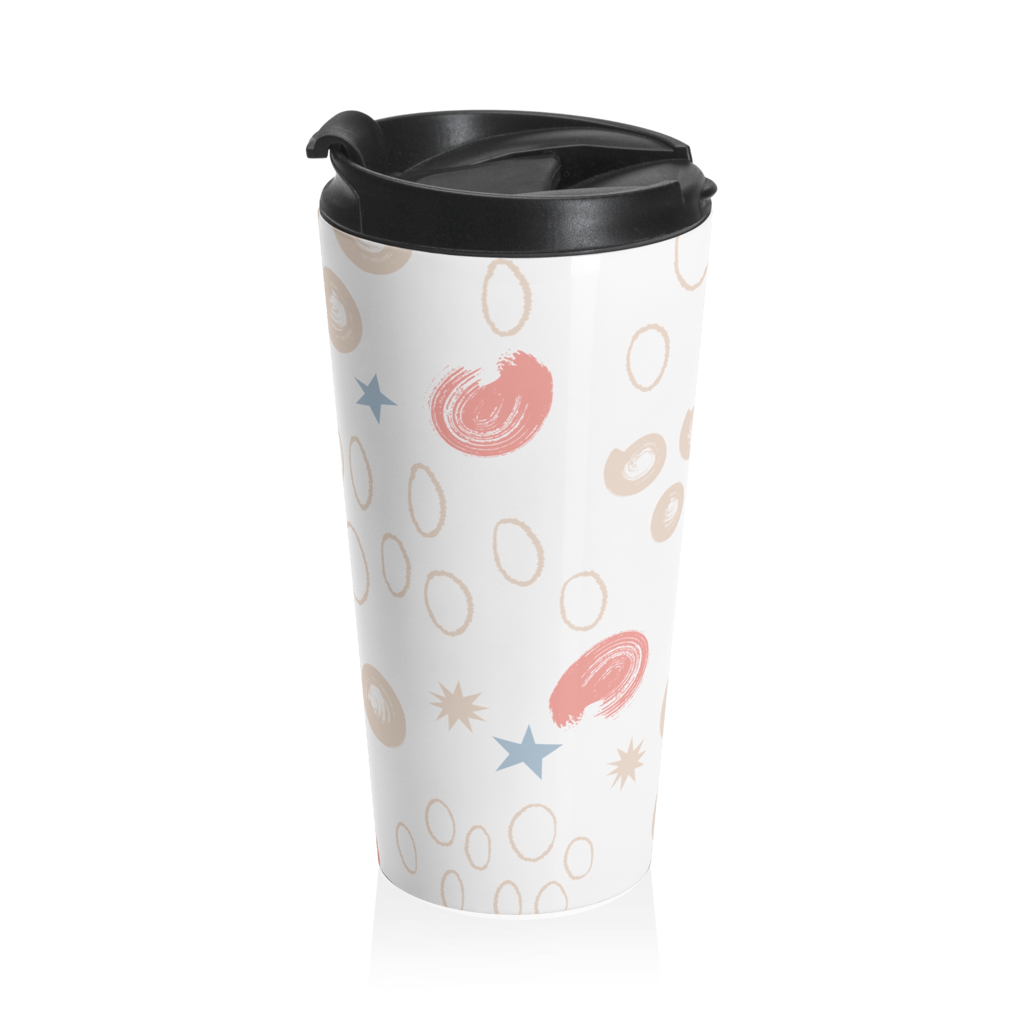 Abstract Pastel Doodle Stainless Steel Travel Mug