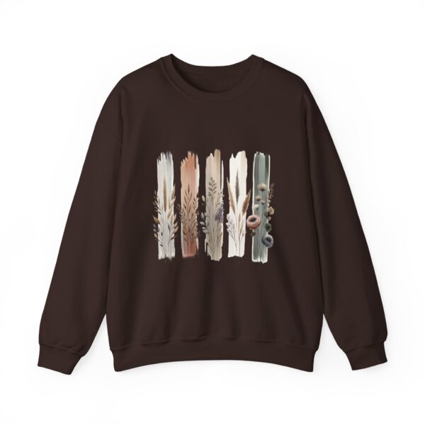 Boho Neutral Brushstroke Floral Crewneck Sweatshirt