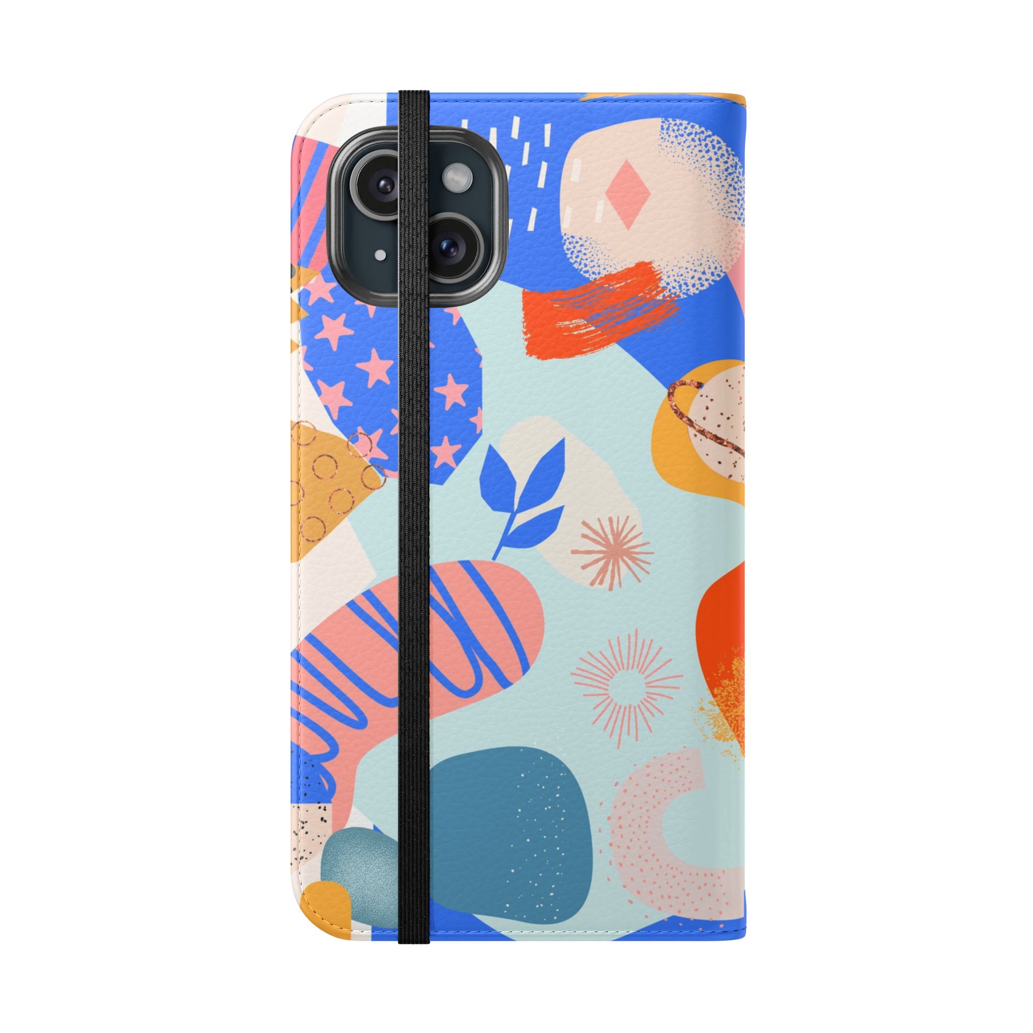 Abstract Colorful Collage Flip Phone Case