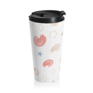 Abstract Pastel Doodle Stainless Steel Travel Mug