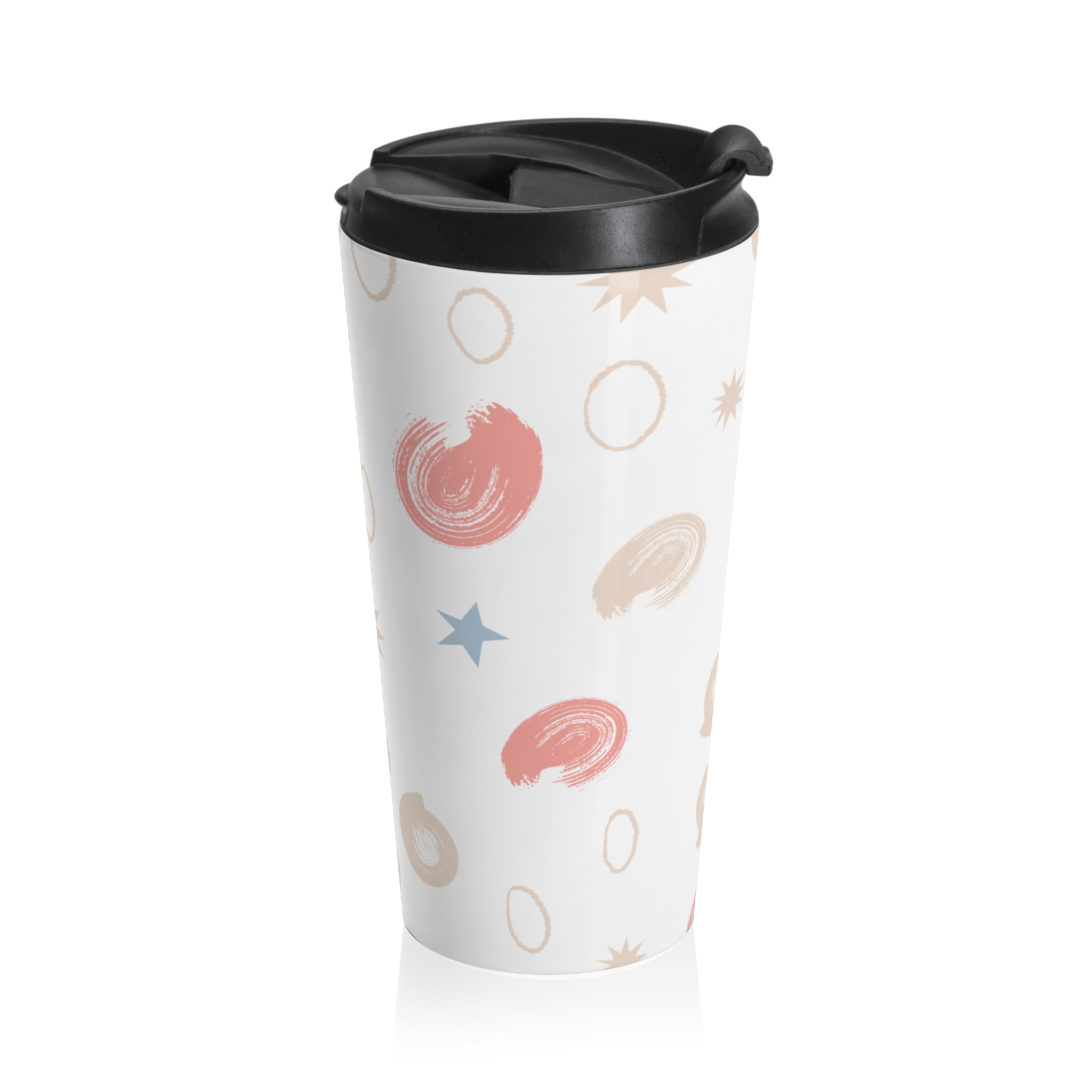 Abstract Pastel Doodle Stainless Steel Travel Mug