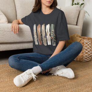 Botanical Brushstroke Neutral Floral Stems T-Shirt