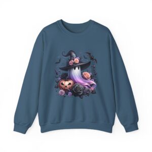 Cute Witch Hat, Pumpkin & Bats Sweatshirt