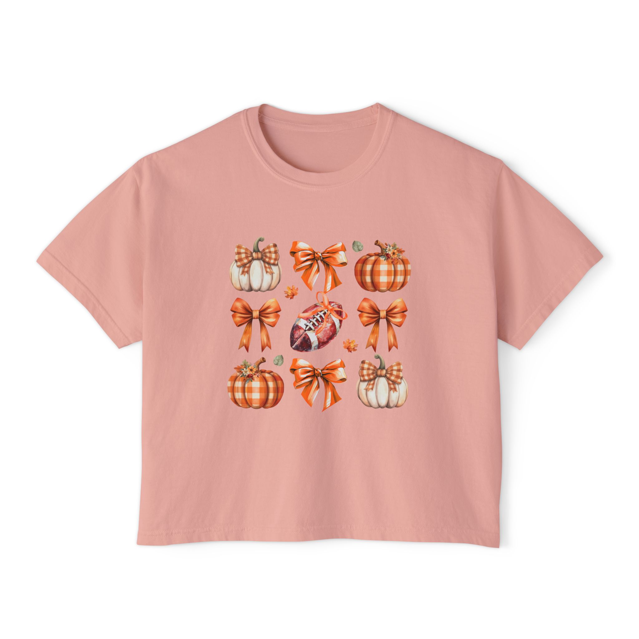 Fall Pumpkin & Bow Boxy T-Shirt