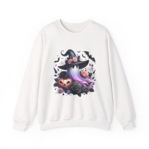 Cute Witch Hat, Pumpkin & Bats Sweatshirt