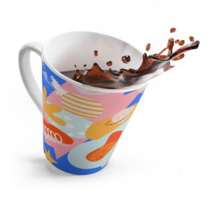 Abstract Colorful Shapes Ceramic Latte Mug