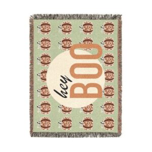 Cozy Halloween Pumpkin Woven Throw Blanket - Image 11