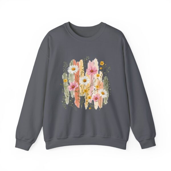Pastel Wildflower Bouquet Watercolor Crewneck Sweatshirt