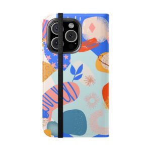 Abstract Colorful Collage Flip Phone Case
