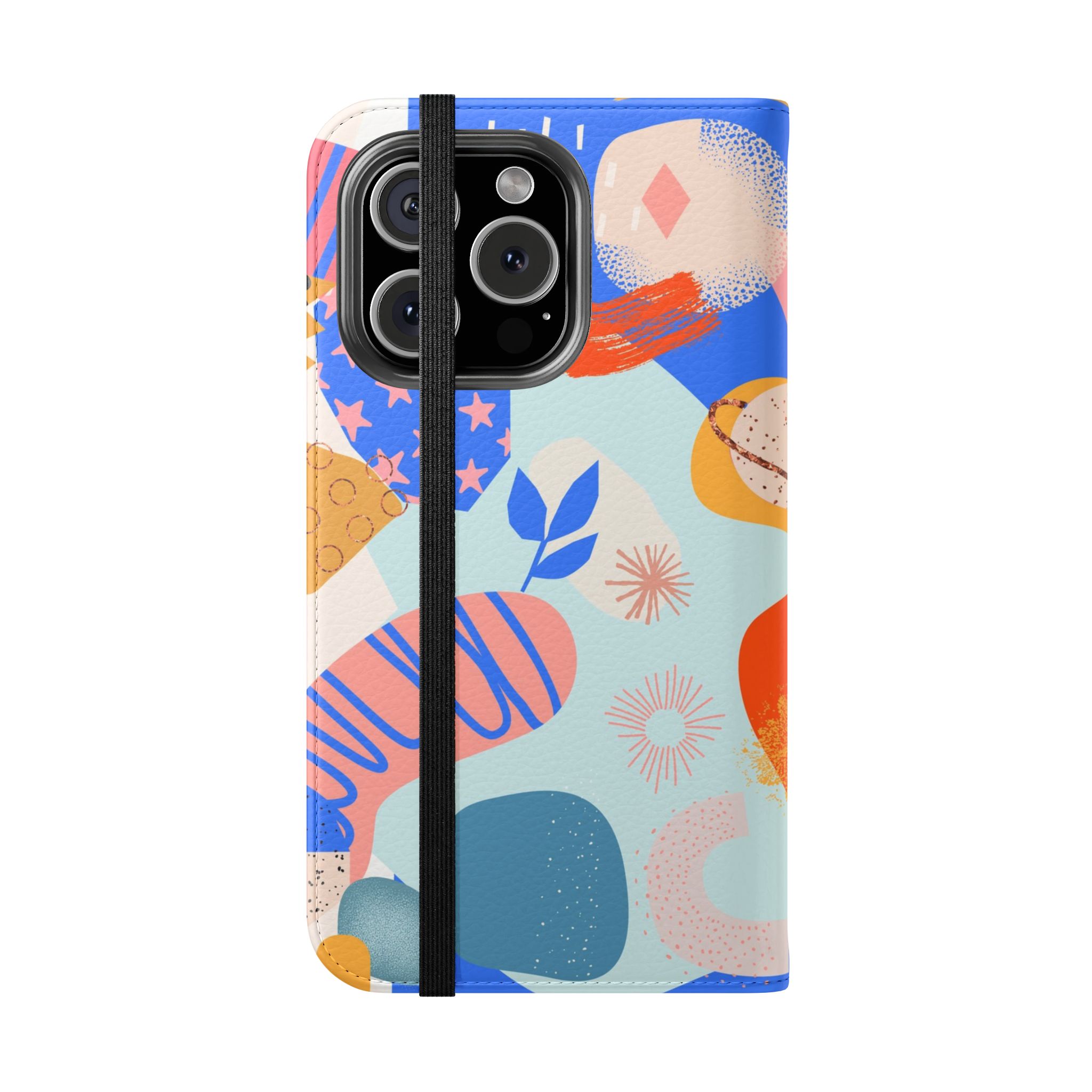 Abstract Colorful Collage Flip Phone Case