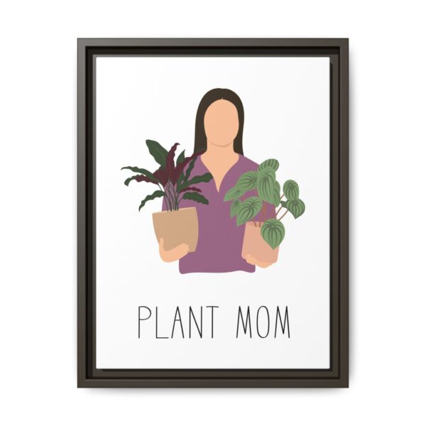 Plant Mom Framed Canvas Print
